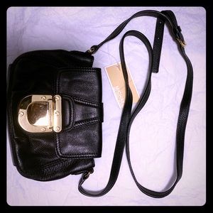 Michael Kors Black Leather Cross Body Bag